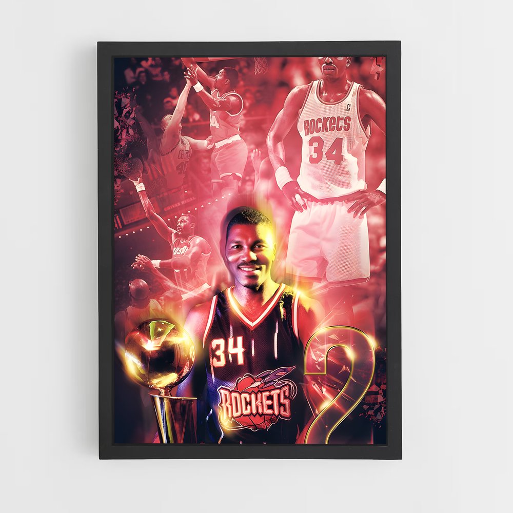 Poster Hakeem en Action – affiche Basketball (vue 2)